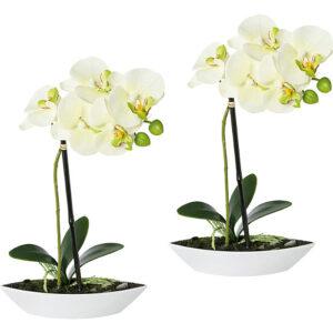 Kunstpflanze Orchidee im 2er-Pack