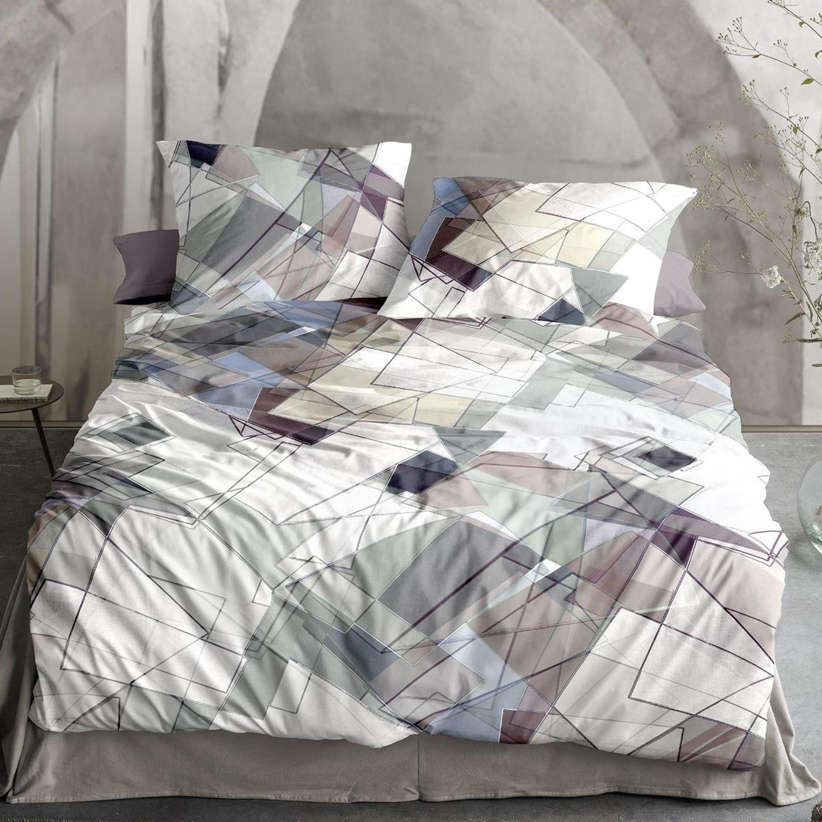 Irisette Mako Satin Bettwäsche Wave 8889-80 Geometrisch Bunt 135x200